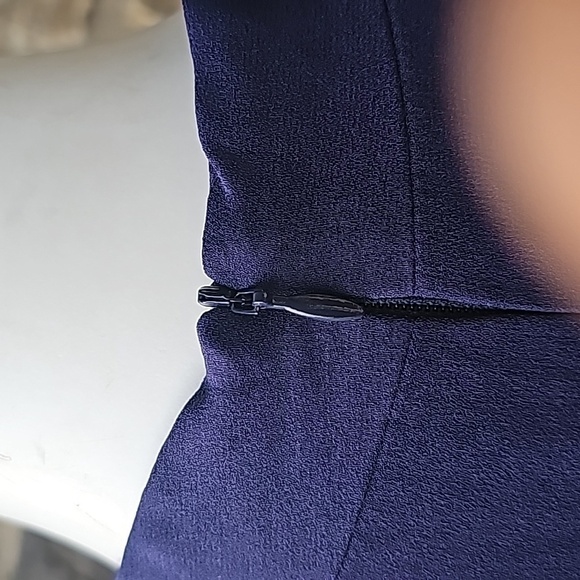 MM Lafleur Blue Niko Faux Wrap Bodice Lined Dress Size 12 - Picture 8 of 11